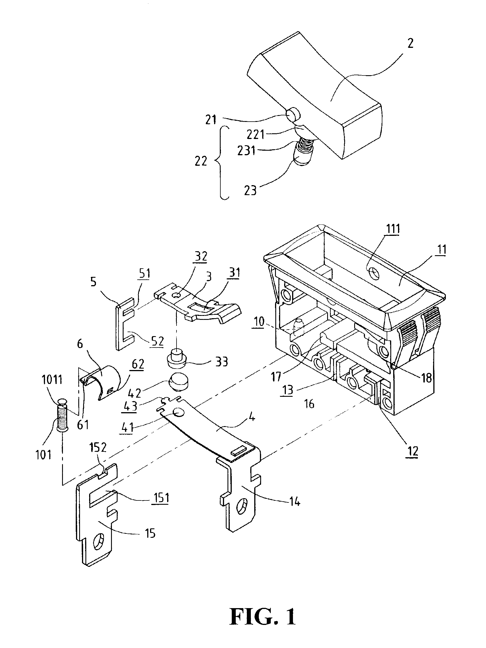 Switch structure with overload protection