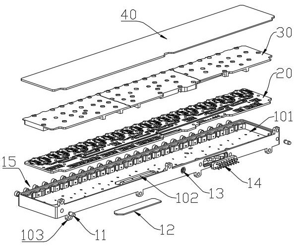 High-integration brick type TR assembly