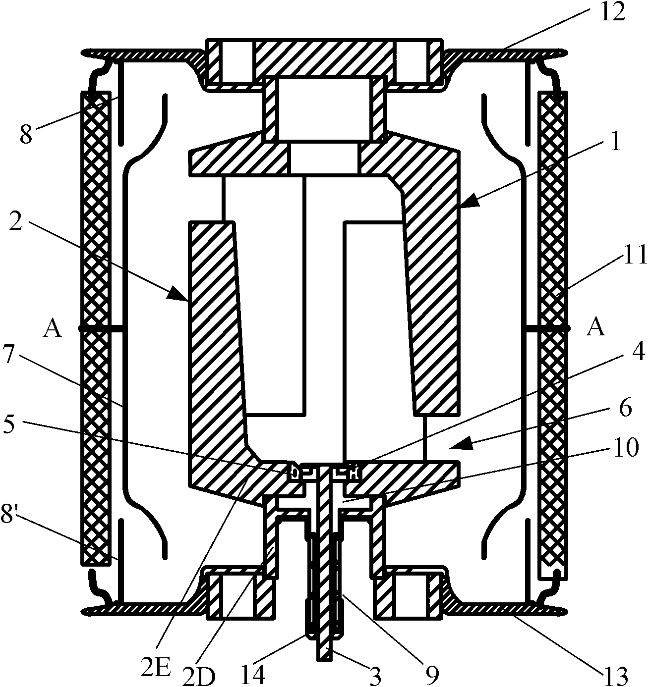 Multipole field breakdown type vacuum trigger switch