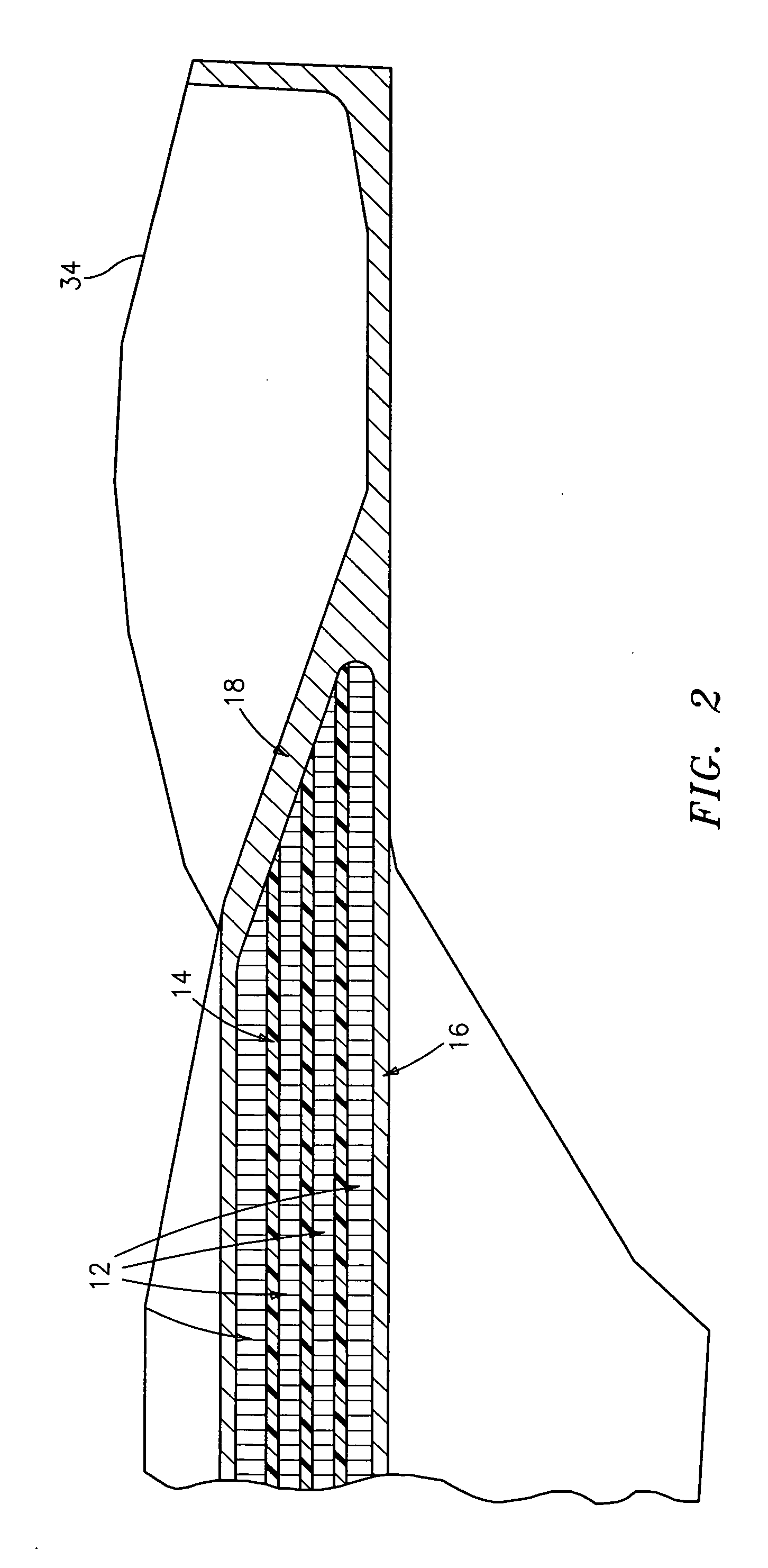 Composite sandwich with improved ballistic toughness