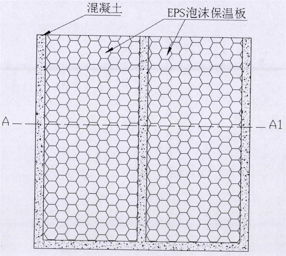 Anti-frost heaving canal lining plate containing thermal insulation material