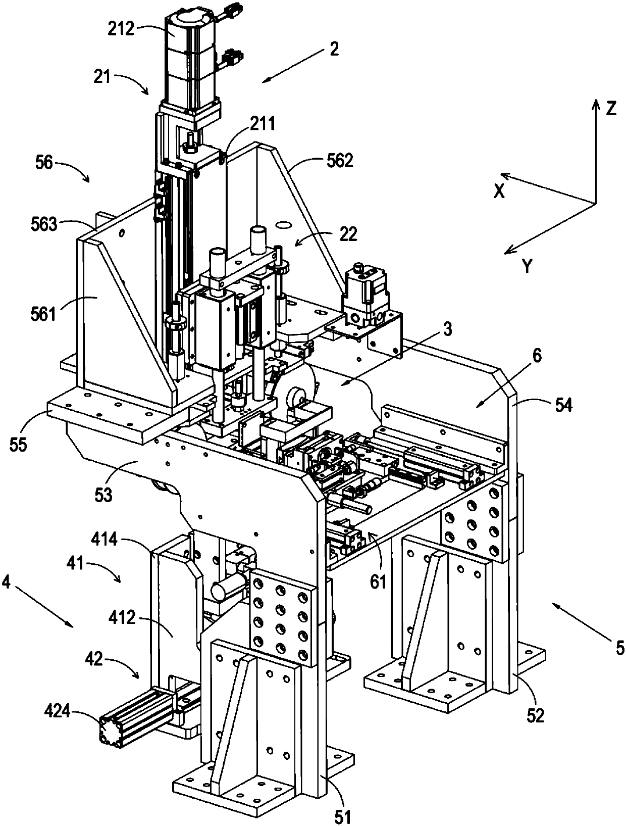 Liquid crystal display screen main pressing device