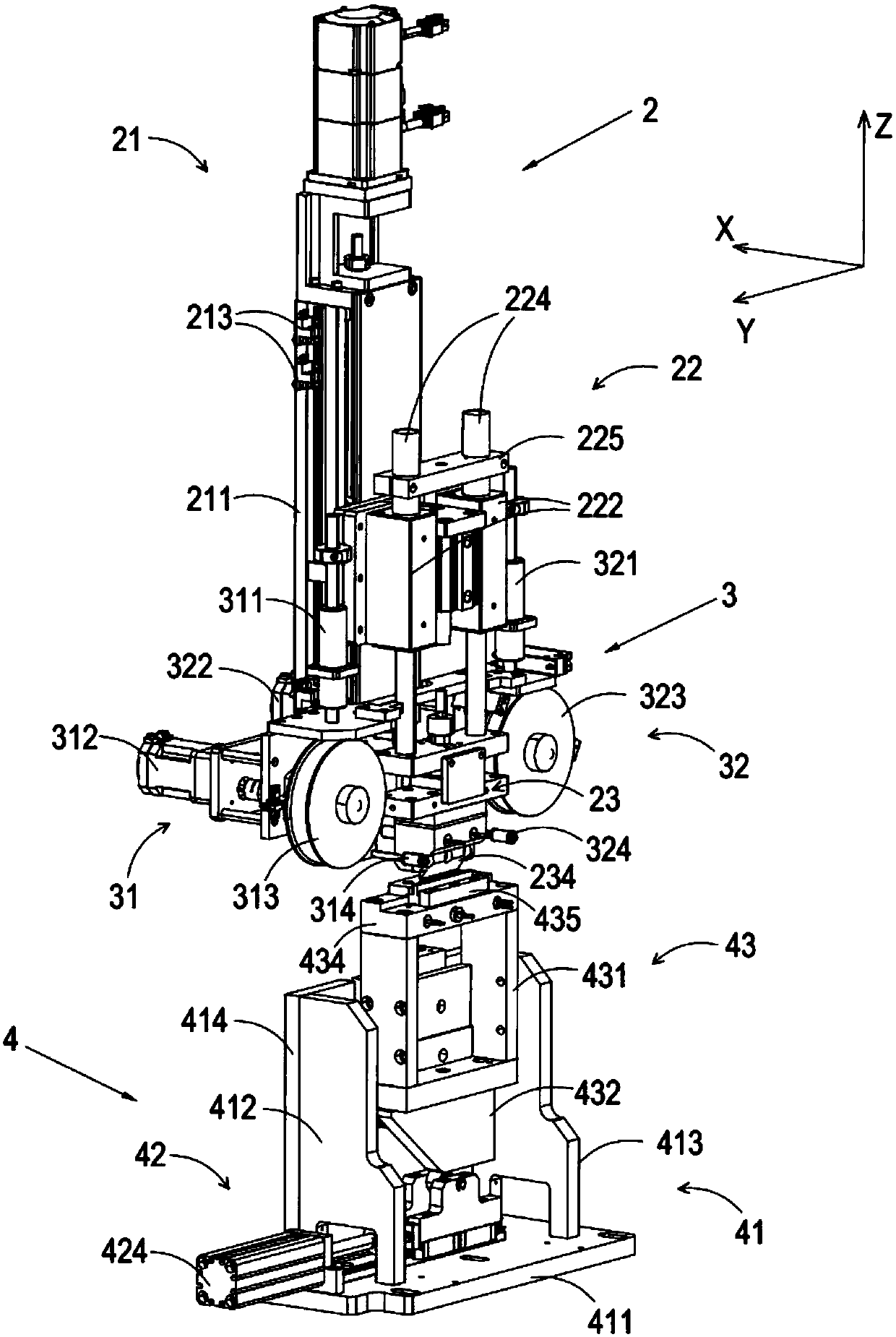 Liquid crystal display screen main pressing device