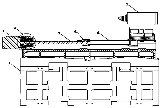 A top-tight and self-adaptive tailstock traveling system