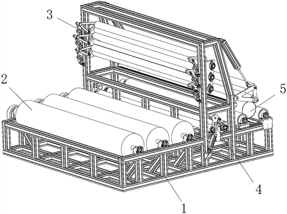 Composite weaving cotton cloth winding machine