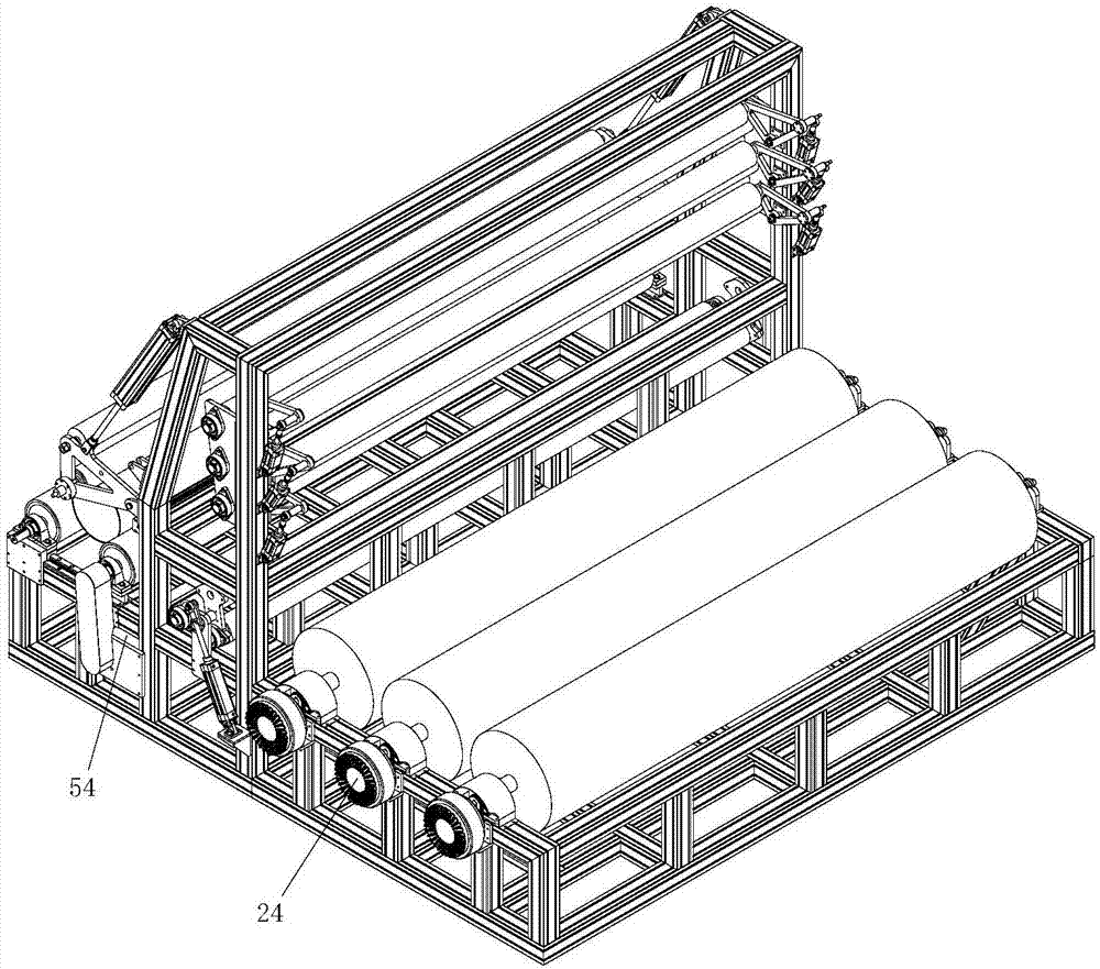 Composite weaving cotton cloth winding machine