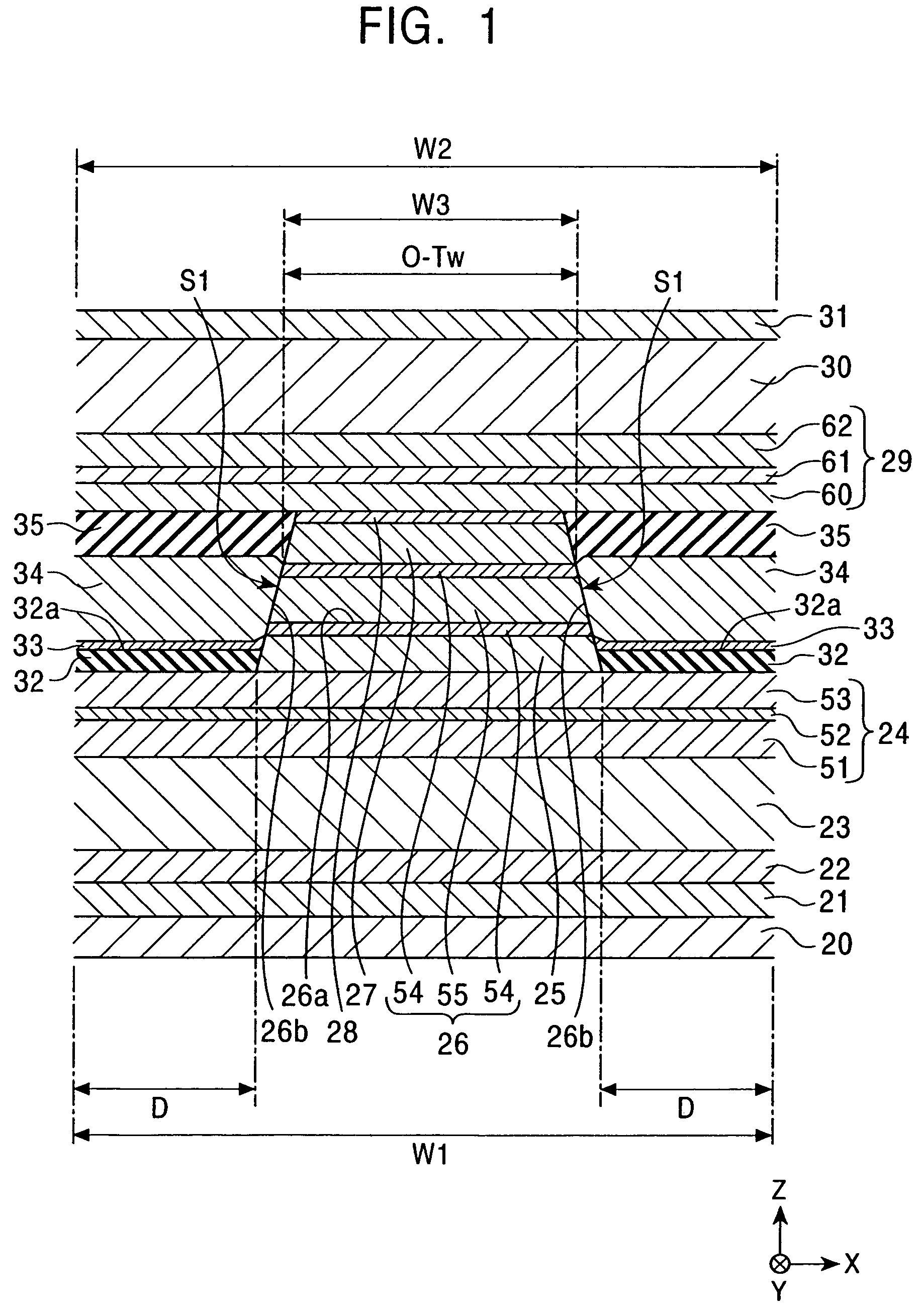 GMR magnetic sensing element having an antiferromagnetic layer extending beyond the track width and method for making the same