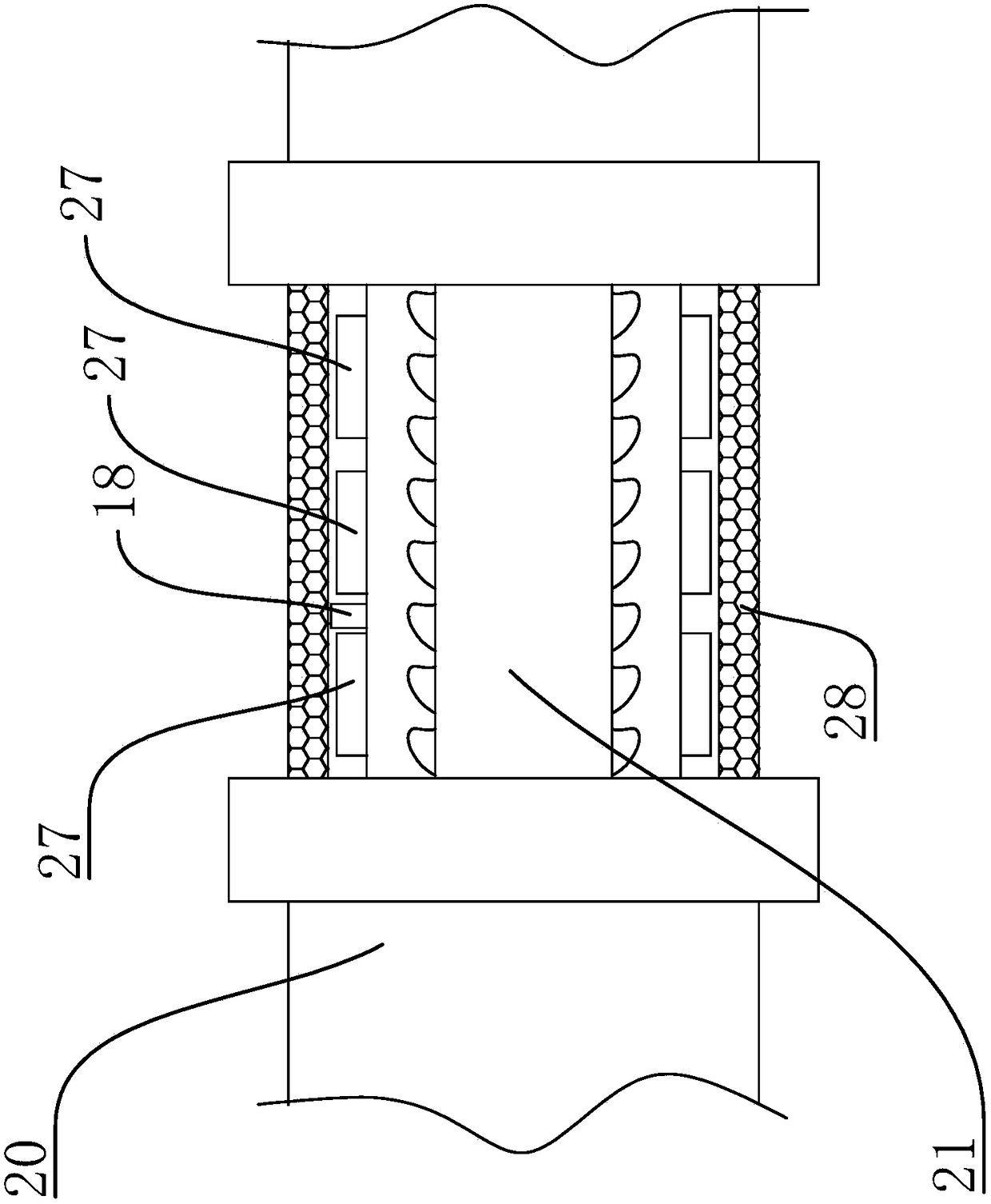 Blown film machine with improved winding mechanism