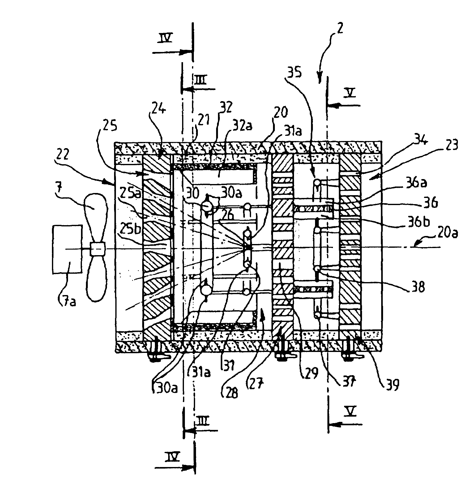 Treatment process for a gaseous medium containing contaminating particles