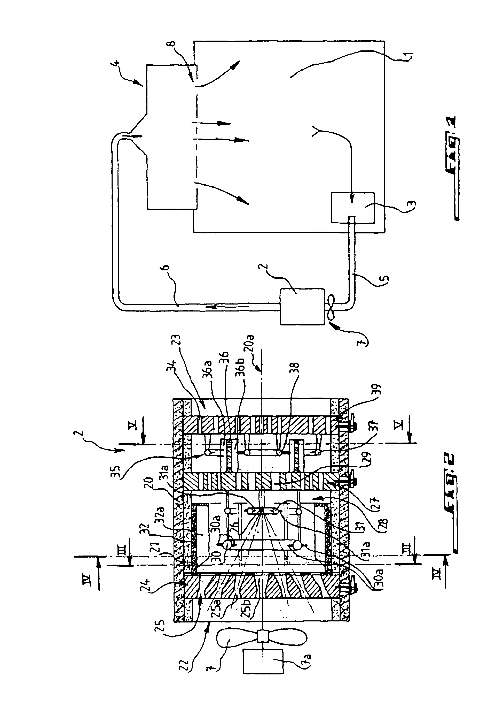 Treatment process for a gaseous medium containing contaminating particles