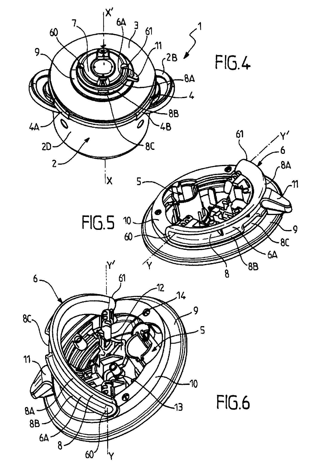 Pressure-cooking utensil having a dual-purpose locking/unlocking control member