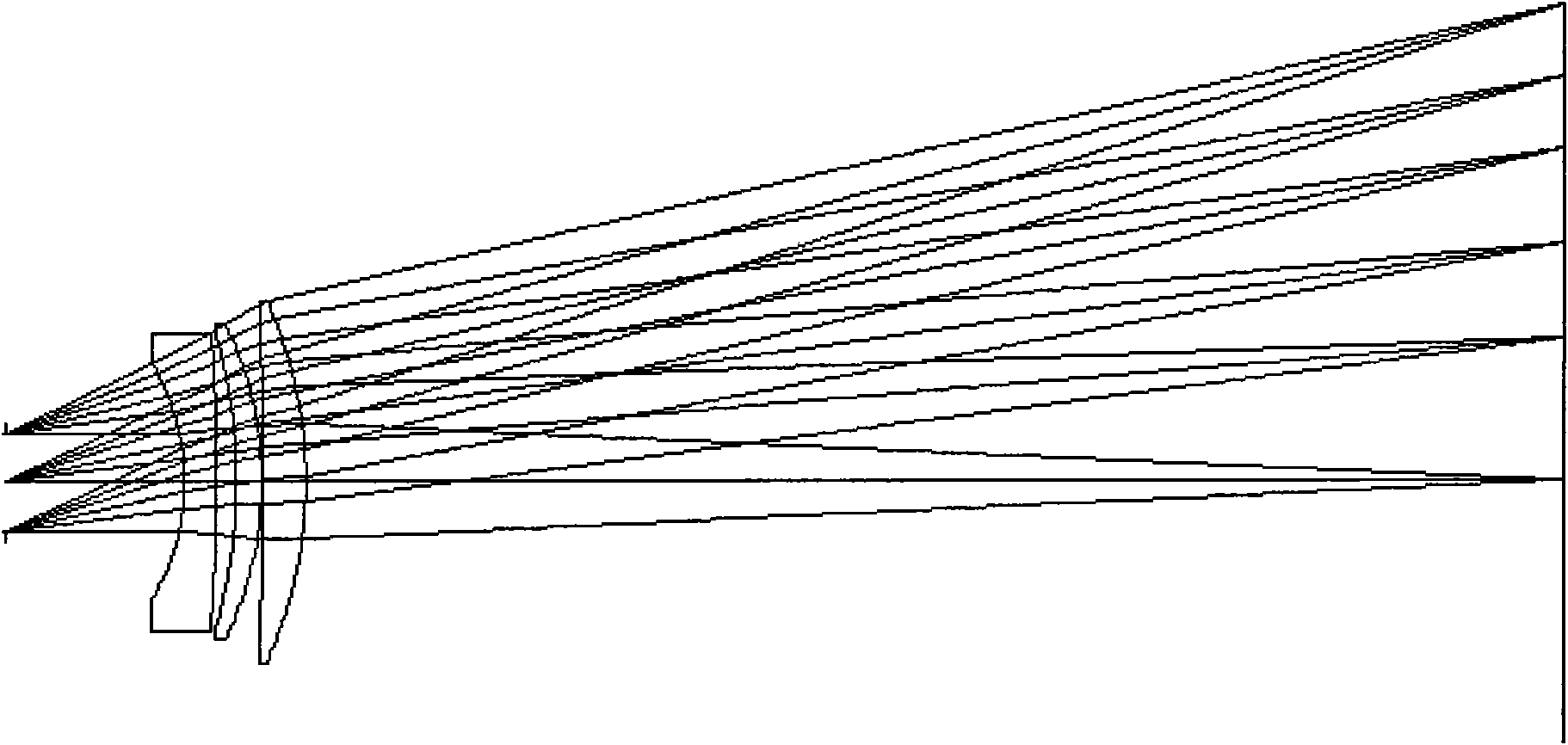 Wide-aperture optical lens for laser