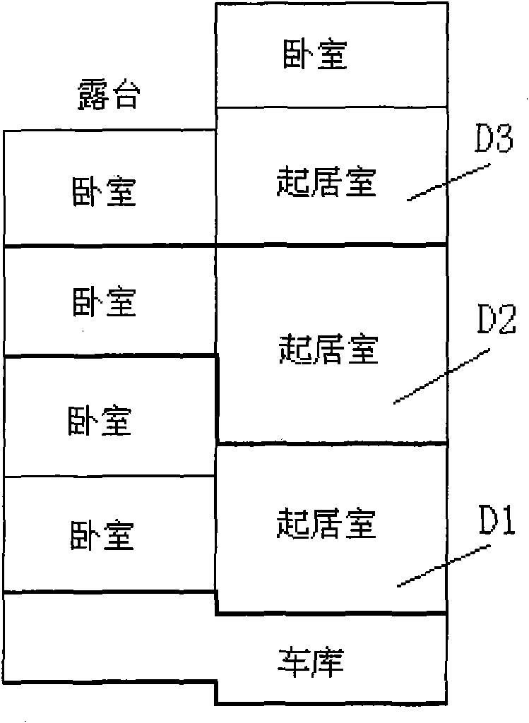 Superposed multi-storey residential building