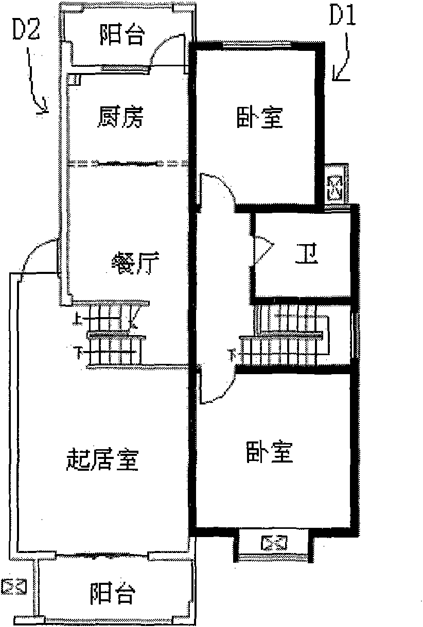 Superposed multi-storey residential building