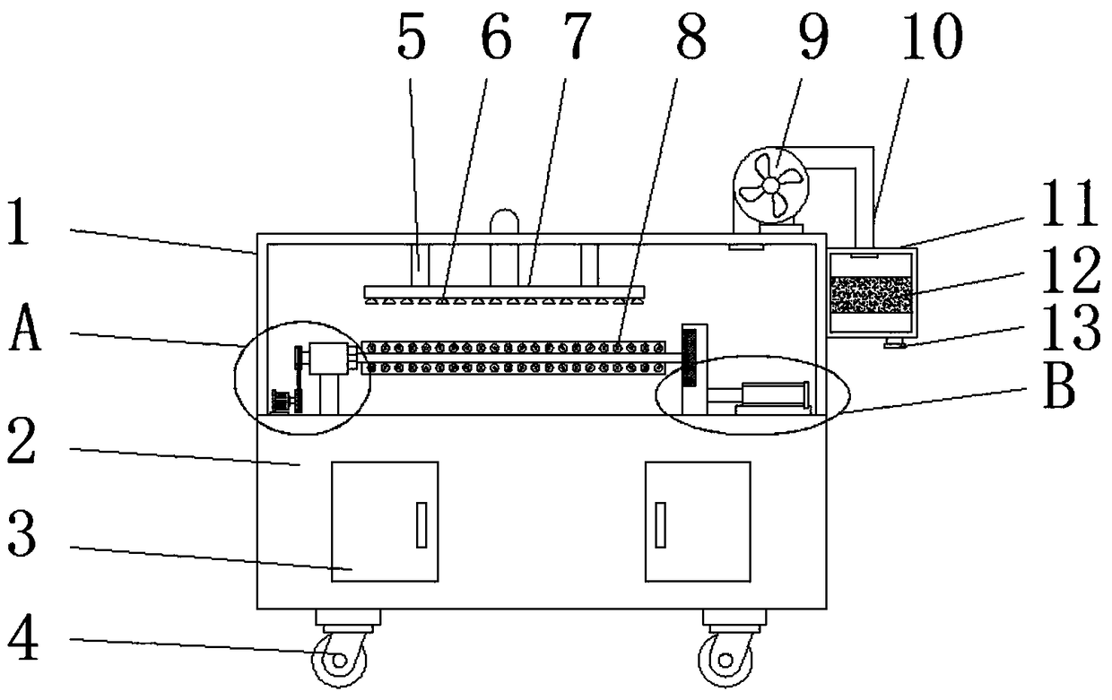 Paint spraying device for steel bar for truss and application method thereof