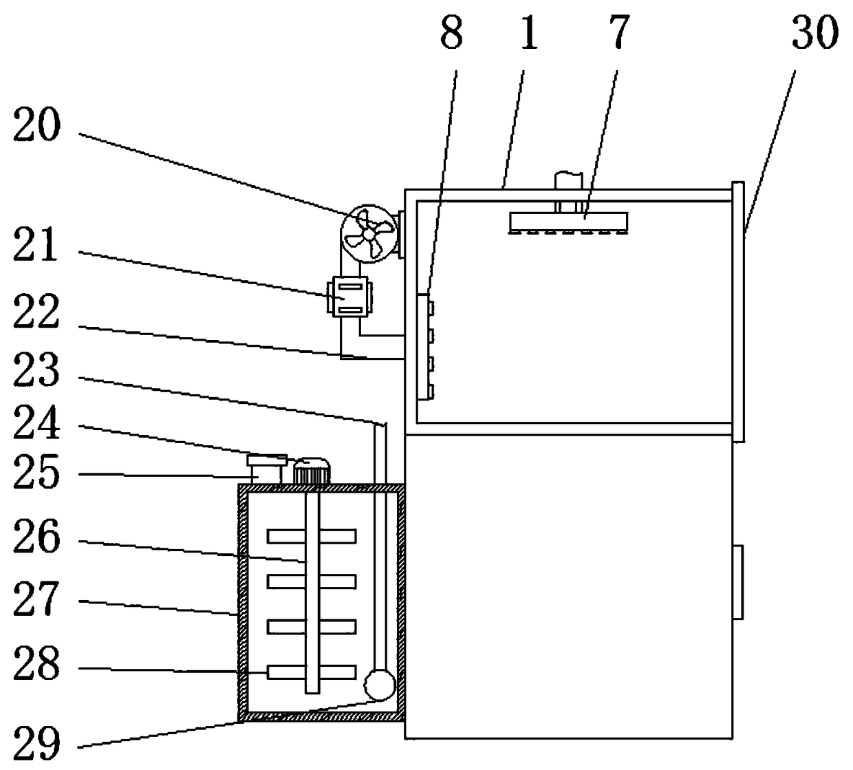 Paint spraying device for steel bar for truss and application method thereof