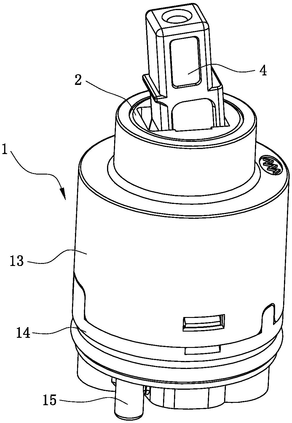 Valve core of two-water-way faucet