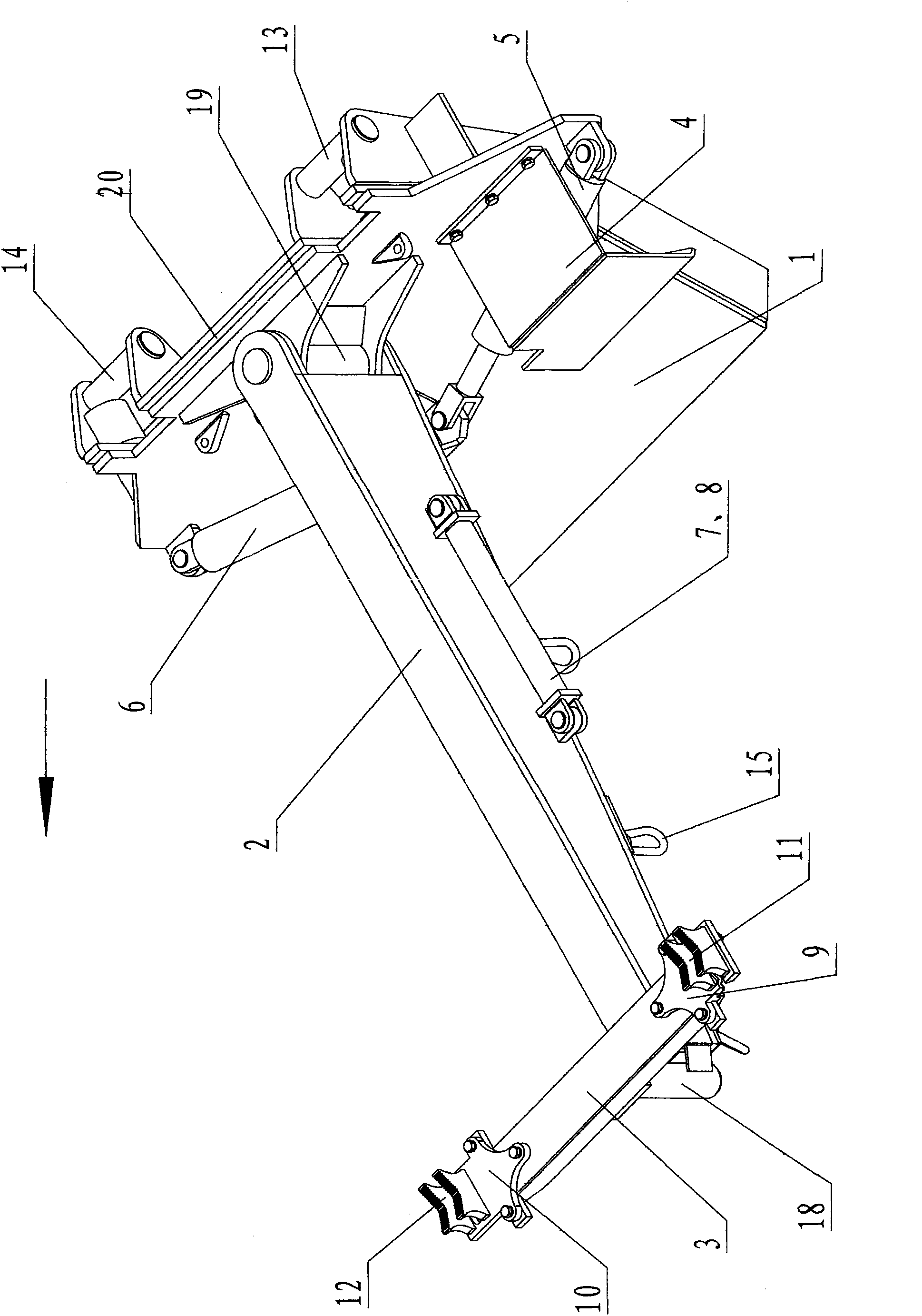 Bracket crane of multi-purpose underground coal vehicle