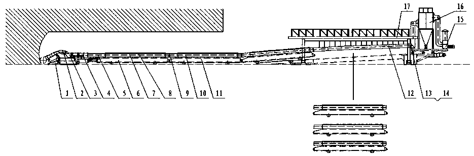 Dust removal device and dust removal method for side slope mining equipment