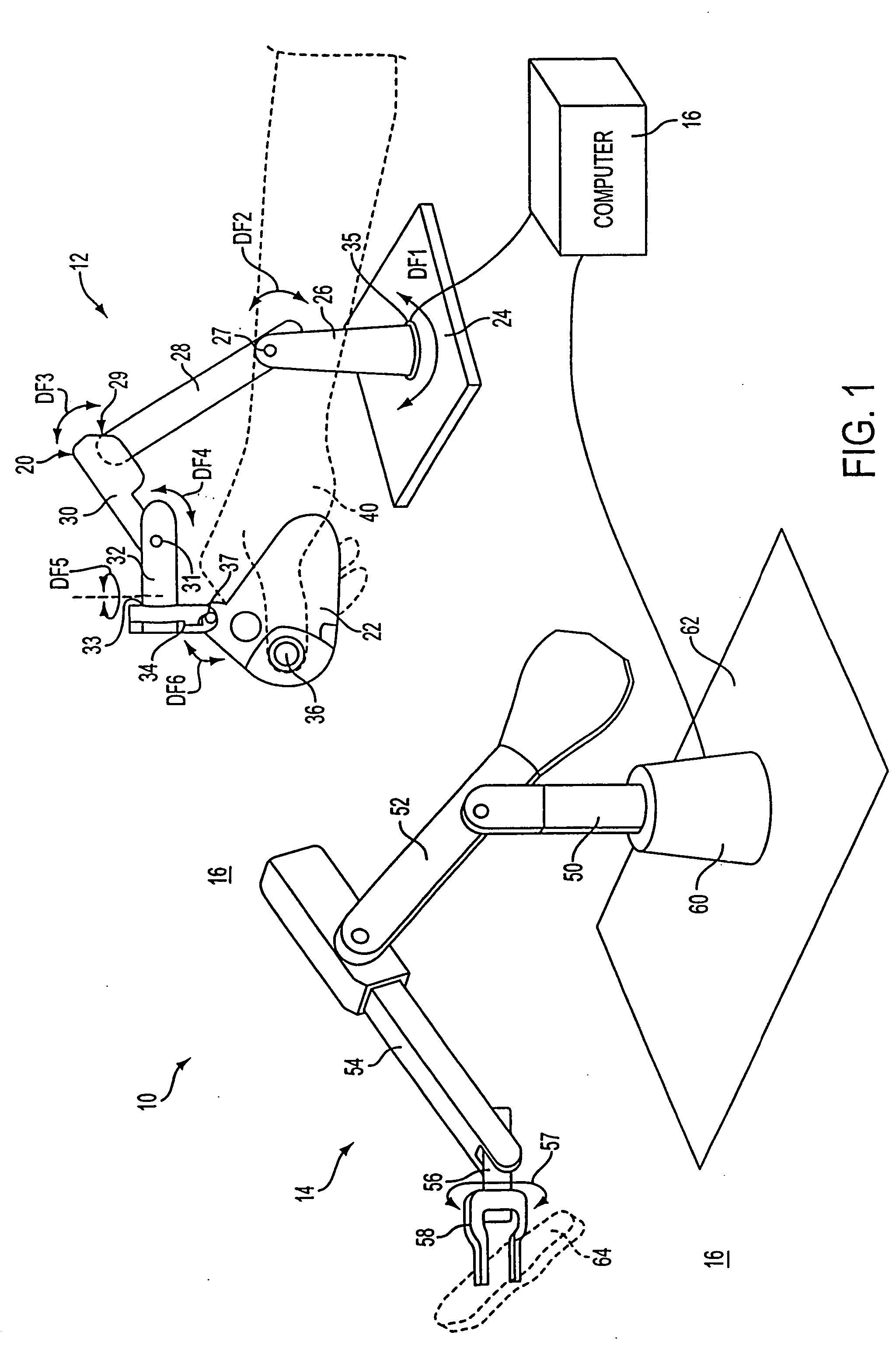 Haptic feedback device with button forces