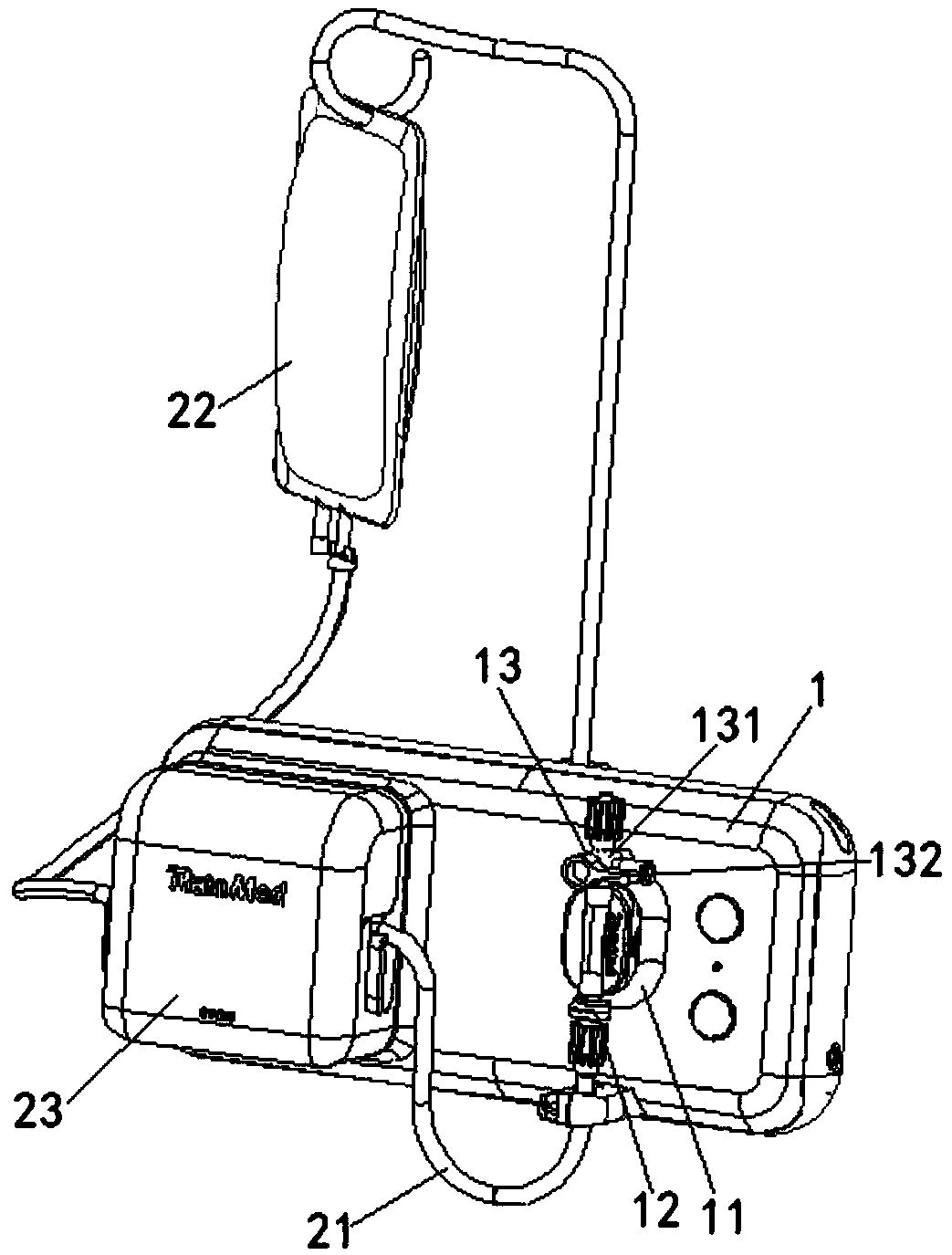 Device for acquiring aortic pressure when measuring blood flow reserve fraction