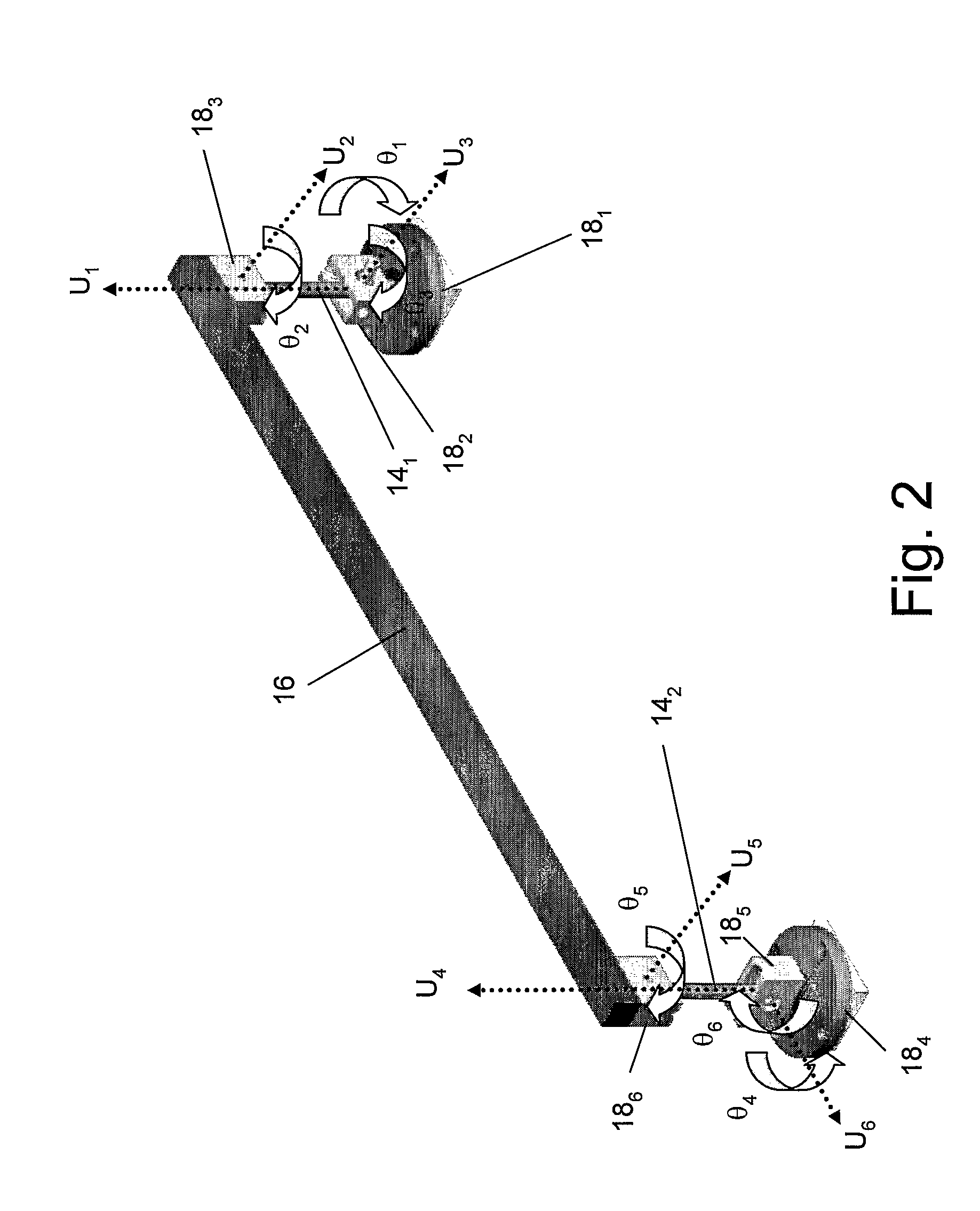 Dual tracked mobile robot for motion in rough terrain