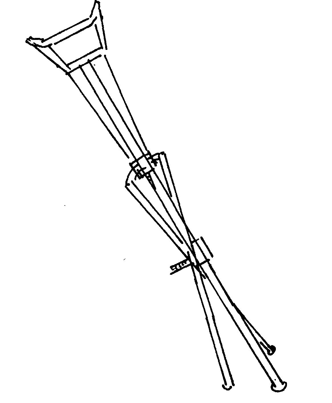 Armpit walking stick for the disabled having difficulty in walking