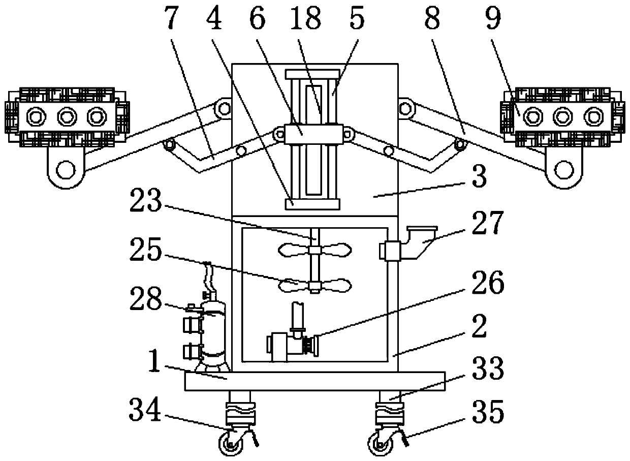 A wall surface spraying device with fast painting function