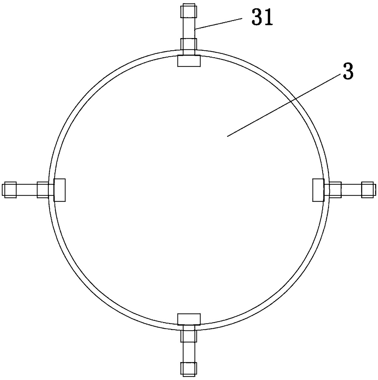 A steel pipe curtain structure support system and its construction method