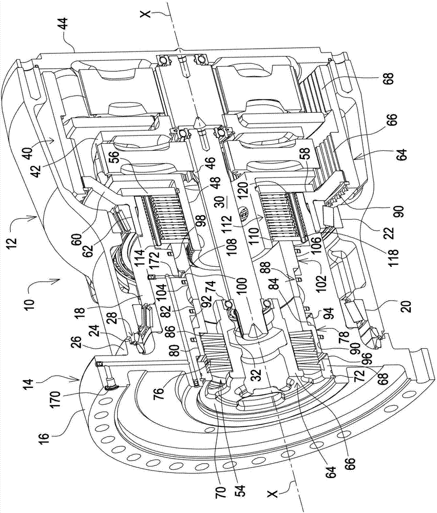 Retention pin having foot for holding spring in disc brake pack reaction plate during assembly and for operating stator disc