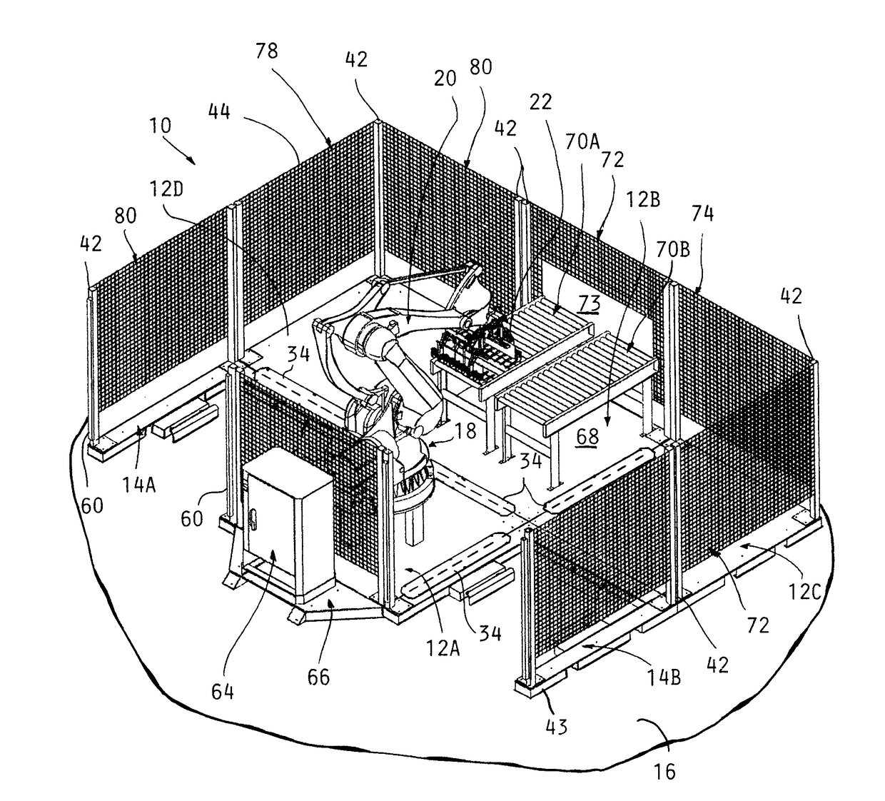 Robotic Palletizer Cell And Method Of Construction