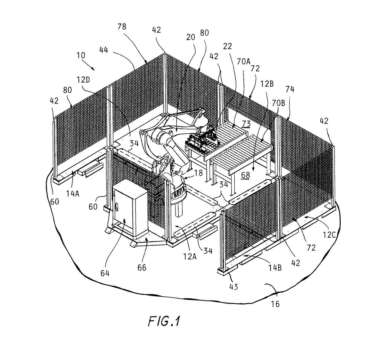 Robotic Palletizer Cell And Method Of Construction