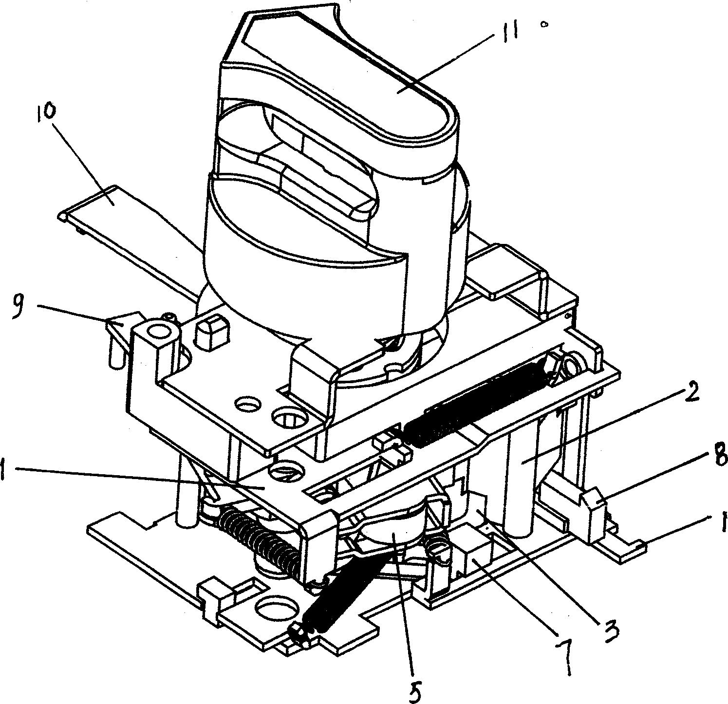 Operation mechanism of controlling and protecting electrical equipment on-off