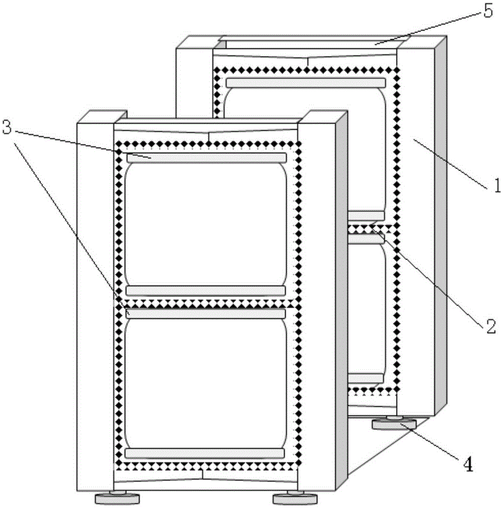 An air lock for carbon fiber pre-oxidation equipment