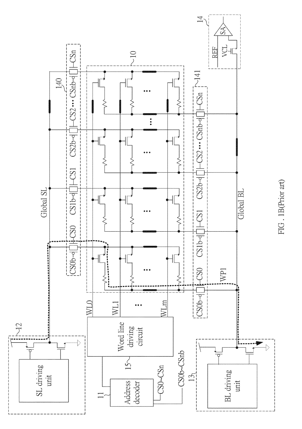 Read/write control device of resistive type memory