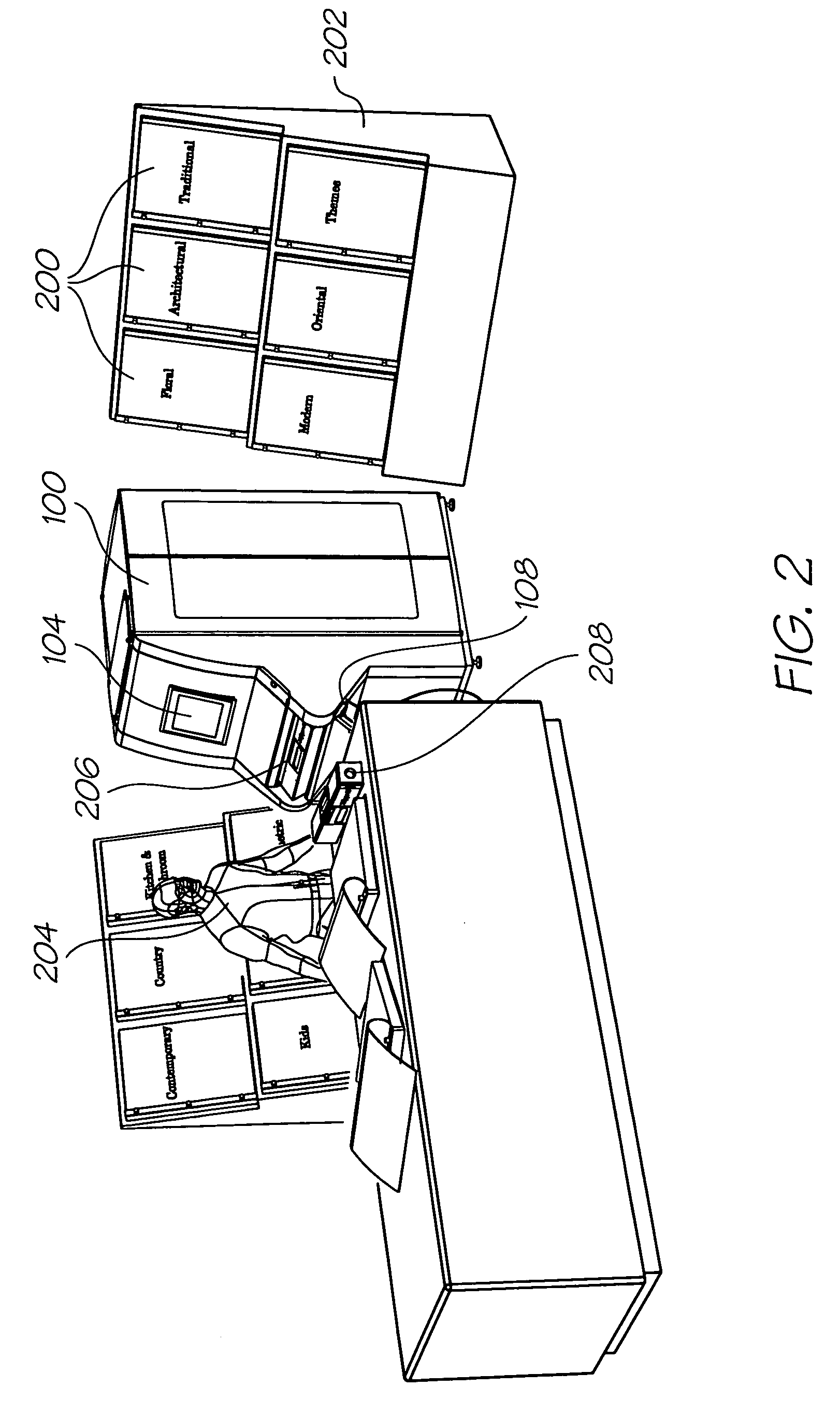 Removable printhead assembly for a wallpaper printer