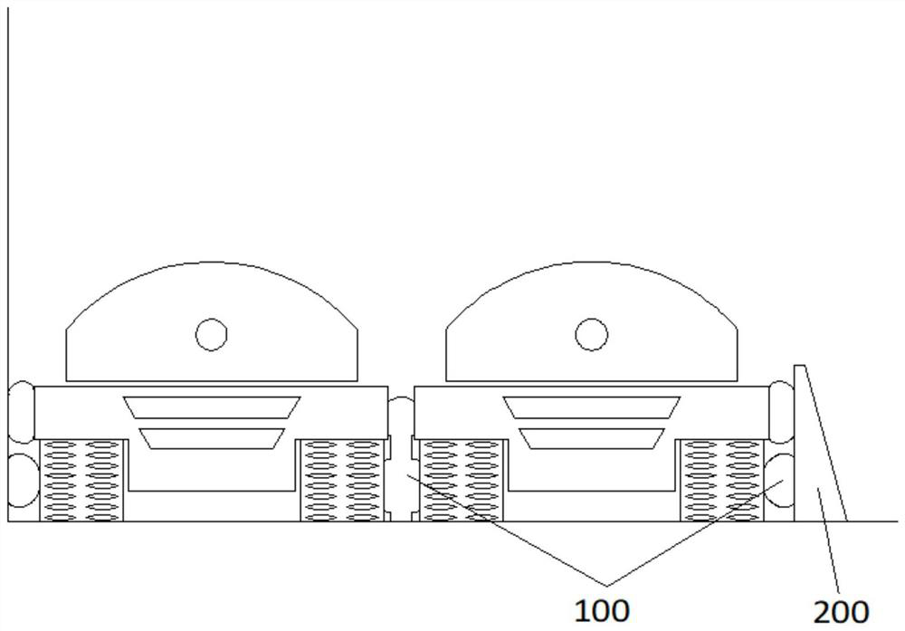 Blocking and fixing device for vehicle transportation