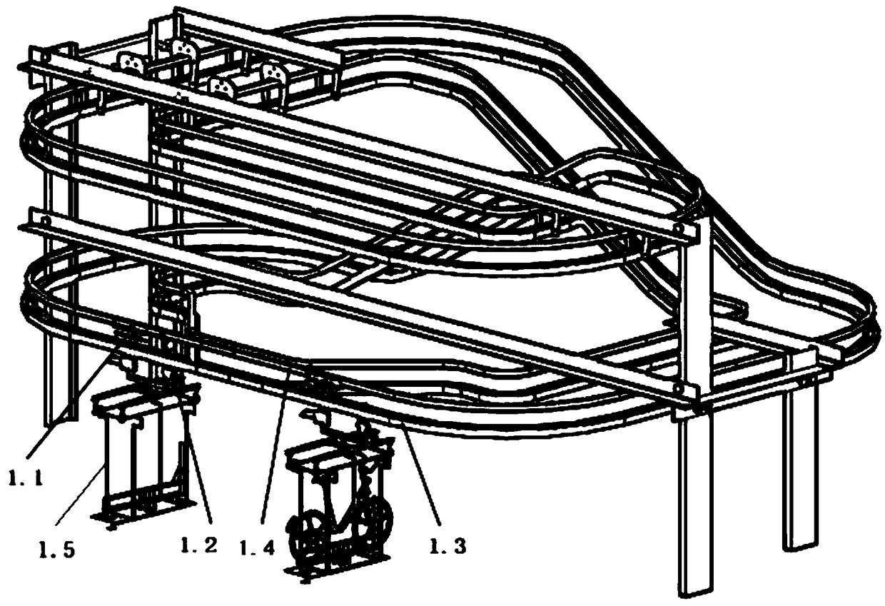 Three-dimensional garage for storing shared bicycles