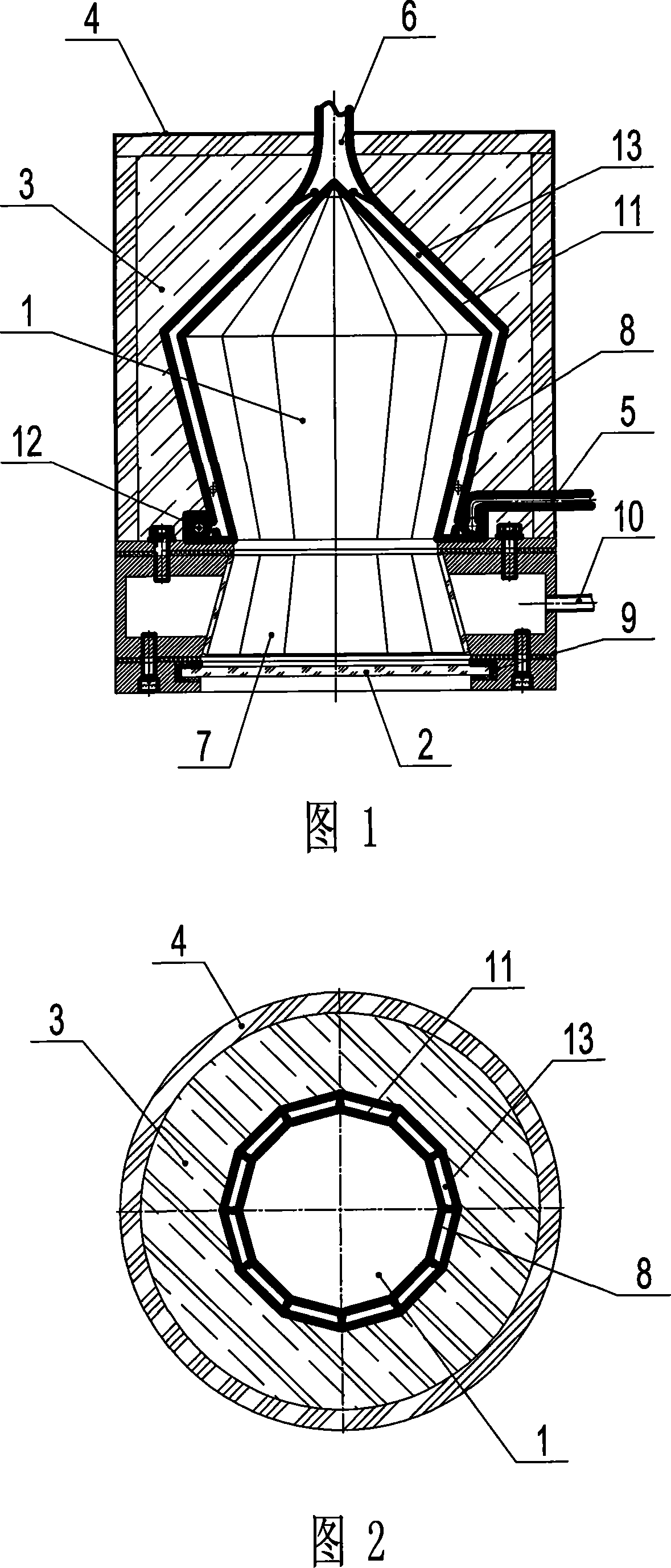 Special-shaped modular type hollow space solar energy high-temperature receiver