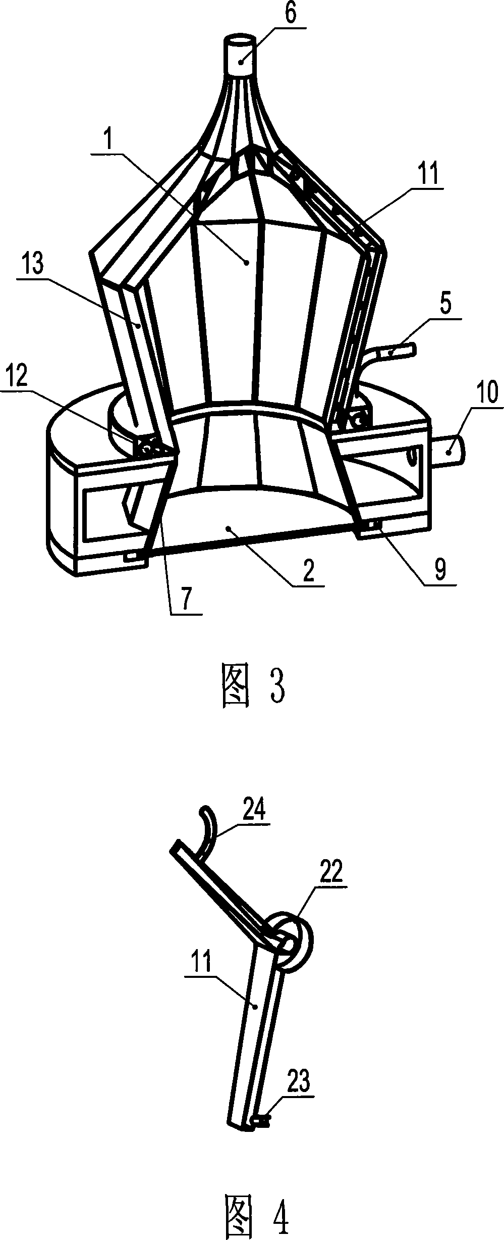 Special-shaped modular type hollow space solar energy high-temperature receiver