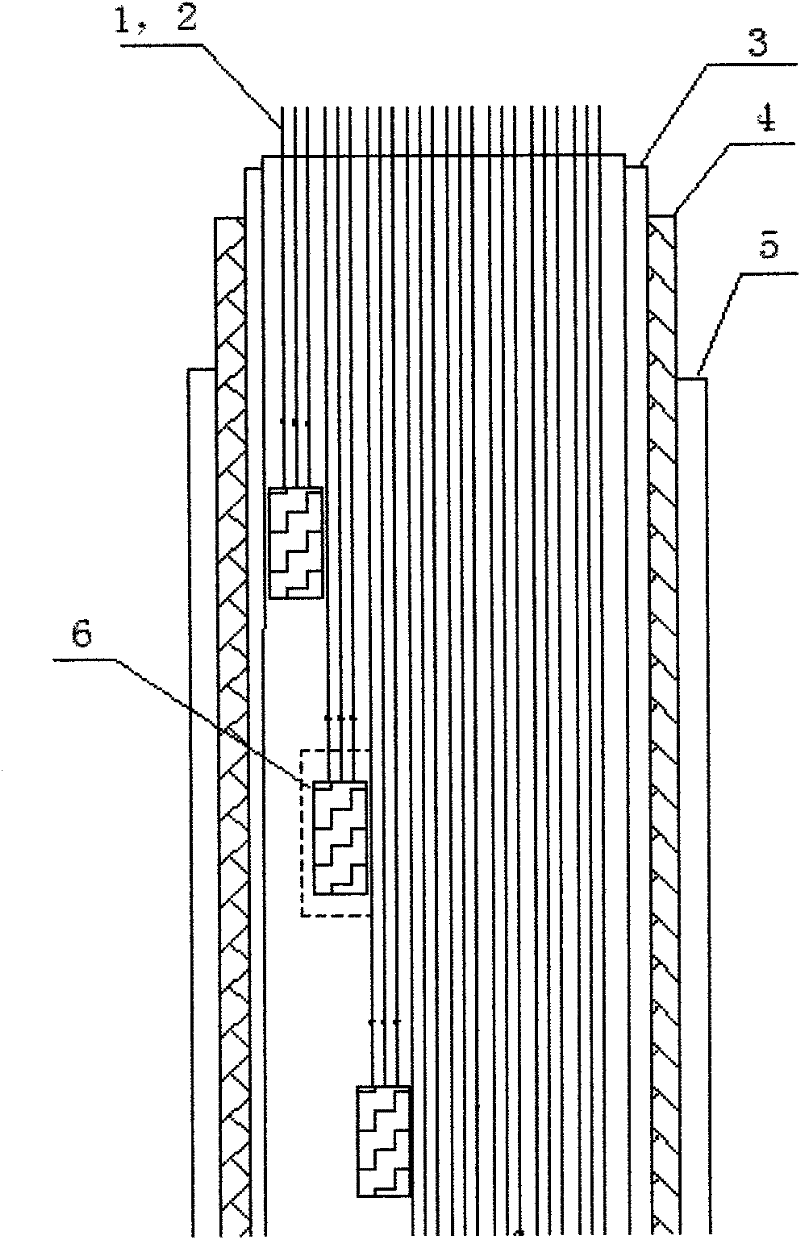 Multi-point temperature measuring cable-type sensor for coal bed