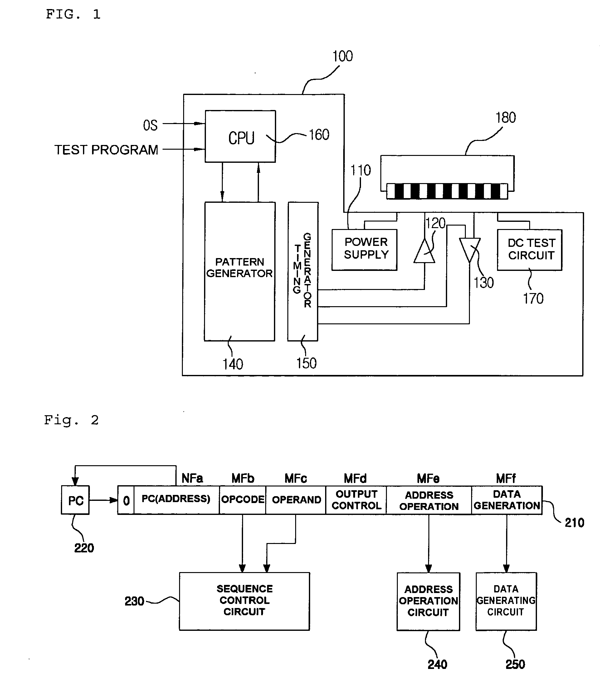 Algorithm pattern generator for testing a memory device and memory tester using the same