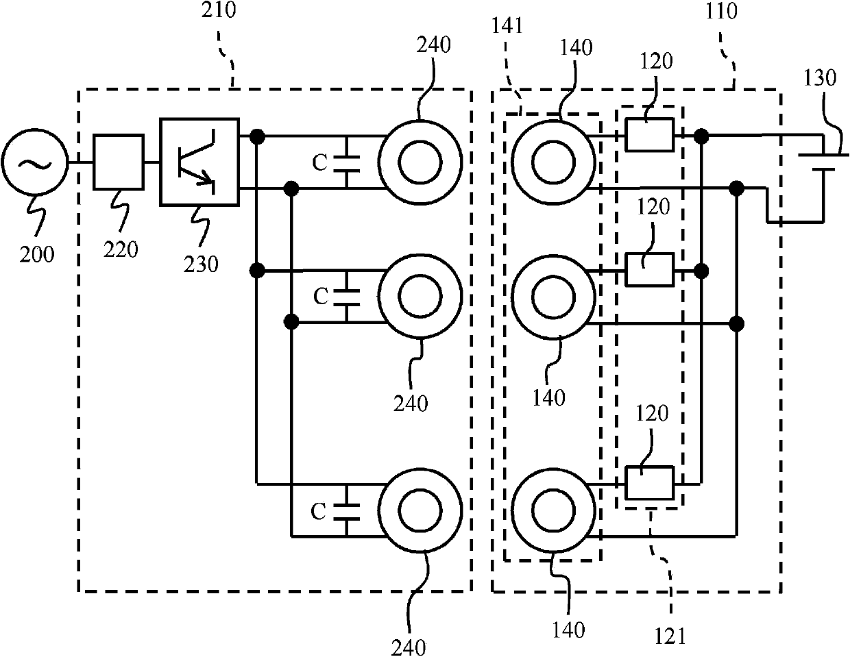 Non-contact charging apparatus for mobile body and non-contact charging method for mobile body