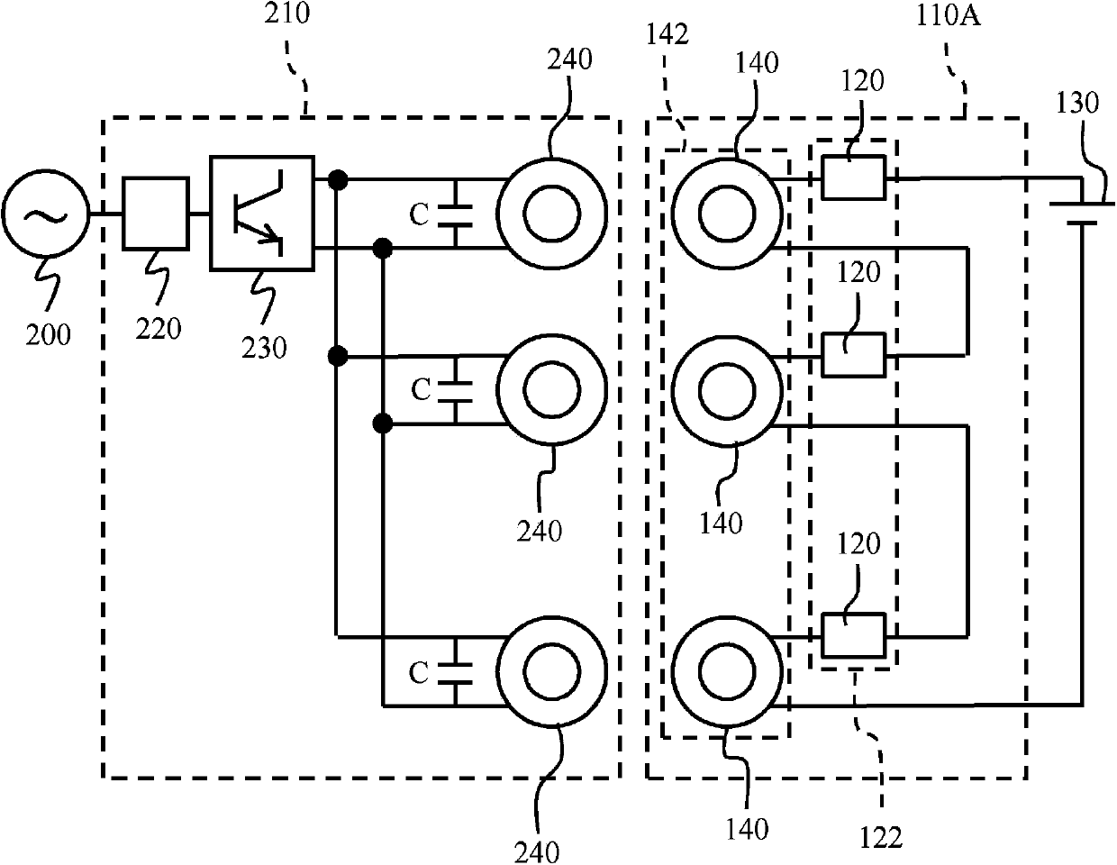 Non-contact charging apparatus for mobile body and non-contact charging method for mobile body