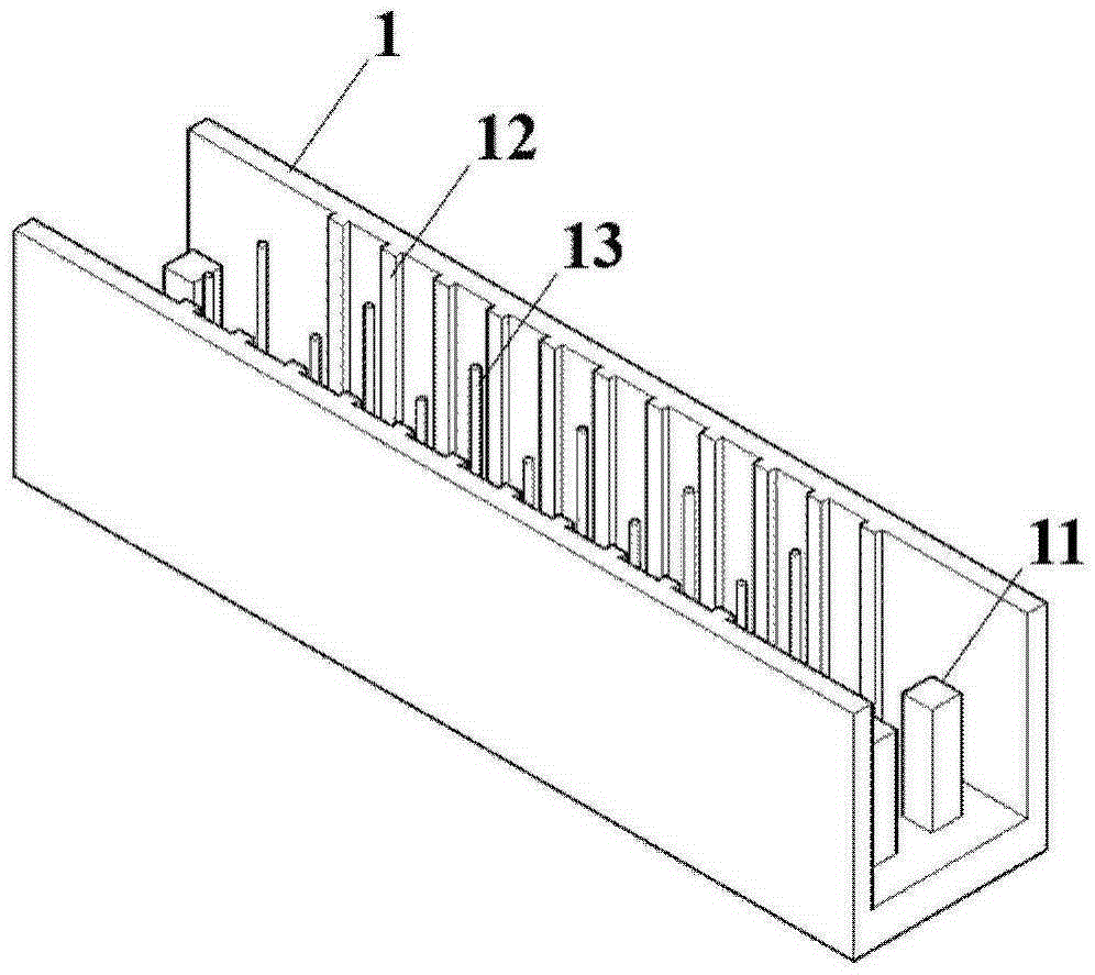 Reinforcement pin joint permanency beam formwork, concrete structural member and manufacturing method