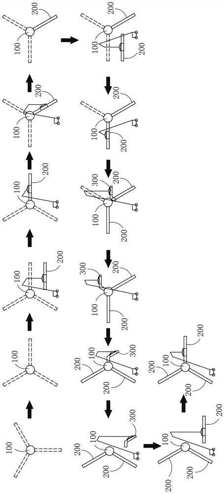 Blade hoisting auxiliary structure for wind driven generator, system and hoisting method