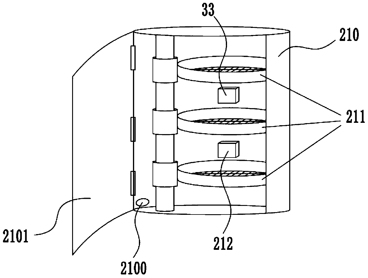 Vertical dehydration device for biogas purification