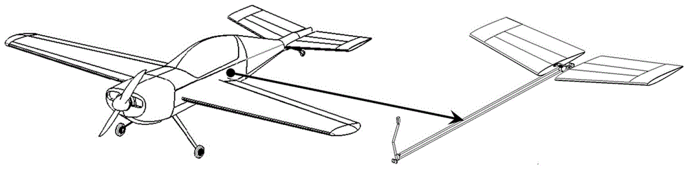 A light aircraft bionic V-tail