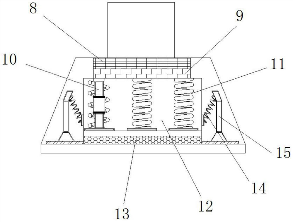 A crane base with a stable buffer structure