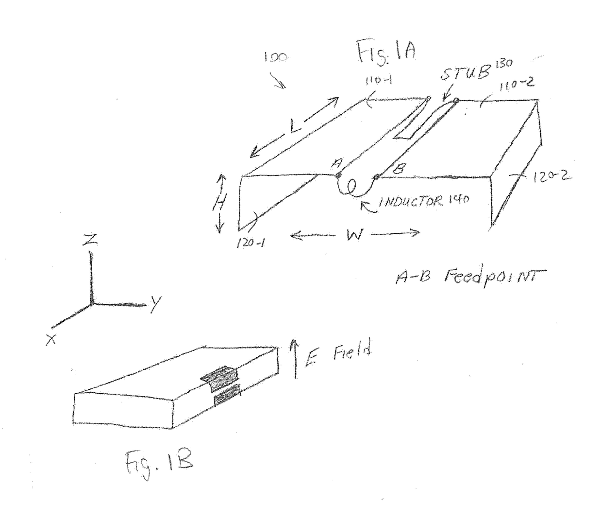 Slot line volumetric antenna